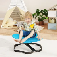AIYAPLAY Sensory Spinning Chair for Kids, Butterfly-Shaped Swivel Chair for Balance and Coordination Training, Multi-Position Spinning Seat with Non-Slip Base, Blue(m-2)
