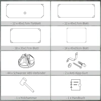 Szafka na buty 12 par, modułowa, czarna, oszczędność miejsca(m-6)