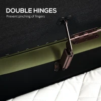 HOMCOM Upholstered Bedroom Bench, Channel Tufted End of Bed Bench, Window Seat with Thick Padding and Metal Legs for Bedroom Living Room, Hallway, Green(m-7)