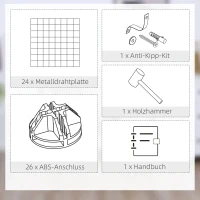 Regal z 6 półkami, system DIY, metalowa siatka, modułowe(m-7)