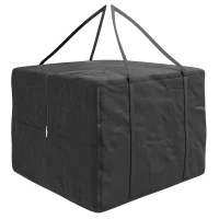 Outsunny 384L Extra Large Moving Bag, UPF30+ and Waterproof 600D Oxford Moving Box with Zippers and Carrying Handles, Heavy Duty Storage Tote for Space Saving Moving Storage Travel Camping, Black(m-1)
