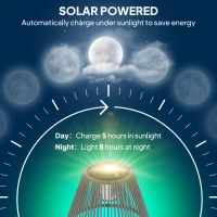 Lampa solarna z rattanu, czujnik światła, 25 LED, IP44(m-4)