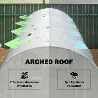 Outsunny 3.5 x 2 x 2 m Polytunnel Greenhouse, Walk-in Green House for Garden with Mesh Windows, Galvanised Steel Frame, White(m-8)