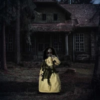 83 cm Duch Halloween z efektami dźwiękowymi i świetlnymi(m-2)