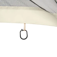 Outsunny Moskitonetz do pawilonu 3x4m, 4 boczne panele, siatka z haczykami i zamkiem błyskawicznym, ochrona przed owadami, czarny nylon(m-9)