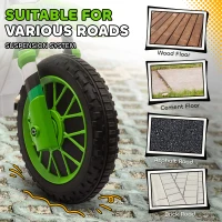 HOMCOM Kinder Elektro-Motorrad Kindermotorrad 12V Kinderfahrzeug Elektrofahrzeug mit 2 abnehmbaren Stützrädern für Kinder ab 3 Jahre PP Metall Grün+Weiß 106,5 x 51,5 x 68 cm(m-5)