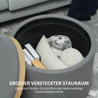 Pufa z pojemnikiem, pokrywa, styl cord, 56 x 56 x 42 cm(m-4)