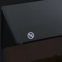 HOMCOM Elektryczny kominek stojący z ogrzewaniem, efekt płomienia LED 3D, funkcja adaptacyjnego startu, 2000W, 2 poziomy mocy, pilot, timer, ochrona przed przegrzaniem, termostat, biały(m-8)