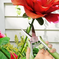 Zestaw narzędzi ogrodowych Outsunny 2 sztuki, Sekator ogrodowy i nożyce do gałęzi, zestaw narzędzi ogrodniczych, zielony + srebrny(m-8)