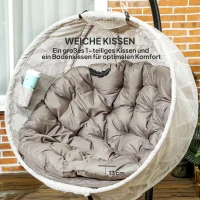 Wiszący fotel w kształcie jaja, składany, do ogrodu(m-4)