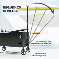 Wózek chłodzący 76L z kółkami, otwieraczem, uchwytami(m-6)