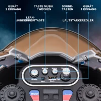 HOMCOM Motocykl elektryczny dla dzieci Motocykl dziecięcy 6V Elektryczny trójkołowy pojazd dziecięcy z 3 trybami muzycznymi Czerwony 82,5 x 42 x 54 cm(m-7)