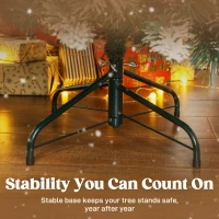 Sztuczna Choinka HOMCOM 180 cm ze Sztucznym Śniegiem, 1000 Końcówek 34 Szyszki z Szeroką Bazą Dekoracje Świąteczne z Metalową Podstawą do Wnętrz(m-7)