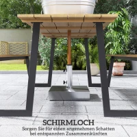 Zestaw mebli ogrodowych 3-częściowy, stół i ławki, drewno(m-5)