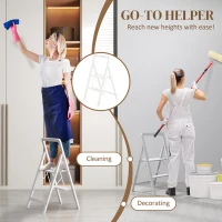 Drabina składana 2-stopniowa, antypoślizgowa, z uchwytem(m-4)