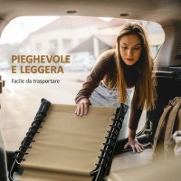 Outsunny Sdraio da Giardino Pieghevole con Schienale Reclinabile su 5 Posizioni e Cuscino, 185x58x30cm, Beige(m-6)