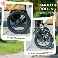 Wózek dla psa PawHut, składany, dla psów i kotów do 30 kg(m-6)