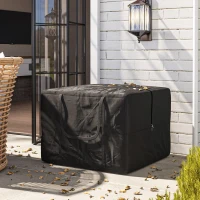 Outsunny 384L Extra Large Moving Bag, UPF30+ and Waterproof 600D Oxford Moving Box with Zippers and Carrying Handles, Heavy Duty Storage Tote for Space Saving Moving Storage Travel Camping, Black(m-2)