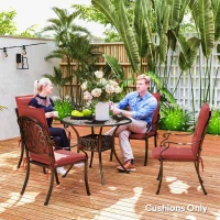 Zestaw 4 poduszek na krzesła 108x50x5 cm z wiązaniami(m-7)