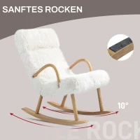 Fotel bujany z podłokietnikami, wełniana tapicerka, sypialnia(m-5)