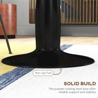 Stół jadalny okrągły, stalowa podstawa, czarny kolor(m-5)