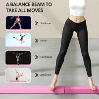 236 cm Składany Belka Balansowa, Przenośny, Do Gimnastyki(m-7)