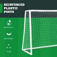 Bramka piłkarska SPORTNOW dla młodzieży i dorosłych 300 x 120 x 200 cm, odporna na warunki atmosferyczne, stabilna bramka z siatką i kotwami do użytku na zewnątrz, w ogrodzie, parku, na plaży(m-5)