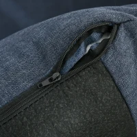 Sofa 2-osobowe, len, stalowe nogi, ciemnoniebieskie(m-9)