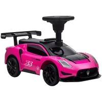 AIYAPLAY Ride on Sliding Car, Baby Push Car Licensed Maserati GT2 with Under Seat Storage, Music, Horn, Foot to Floor Toddler Car for 18-60 Months, Pink(m-11)