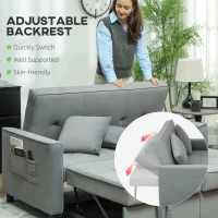 Sofa rozkładane 2-osobowe, welurowe, szare, z poduszkami(m-6)