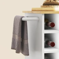 Wózek kuchenny z szafką, blatem roboczym, półkami, regałami na wino(m-9)