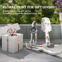 Zestaw narzędzi ogrodowych Outsunny, 3 sztuki, metalowe narzędzia ogrodowe z łopatką w kwiaty, grabiami ręcznymi, nożycami, zestaw do pracy w ogrodzie, prezenty ogrodnicze dla kobiet i mężczyzn, wielobarwne(m-5)