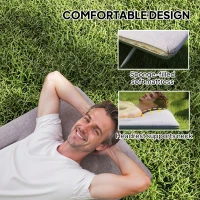 Outsunny Feldbett, Składane Łóżko Kempingowe z Torbą na Ramię, Leżanka Kempingowa z Torbą Transportową, do 200 kg Nośności, Poliester Oxford, Szary, 185 x 65 x 37 cm(m-5)
