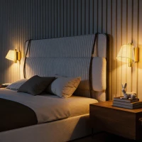 HOMCOM Led Wall Lamp 2 Pack, 5W Modern Indoor Starry Wall Light, Colour Temperature Adjustable 3000K/4000K/6500K, for Bedroom, Living Room, Hallway, Stairs, Gold Tone(m-8)