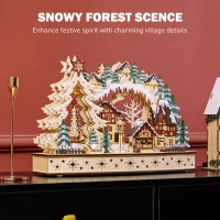 Świąteczna wioska LED z domkami i leśnym krajobrazem(m-4)