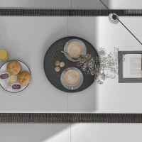 Stół campingowy składany dla 6 osób, biały HDPE, ogrodowy(m-7)