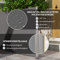 Markiza boczna, rozkładana, osłona prywatności, z uchwytami(m-4)