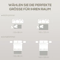 Dywan HOMCOM antypoślizgowy, krótkowłosy z motywem dżungli, w wyglądzie polaru, nowoczesny design do salonu, tarasu, balkonu i kuchni, 160 x 120 cm, wielokolorowy(m-6)