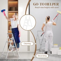 Drabina 3-stopniowa, składana, antypoślizgowa, z uchwytem(m-4)