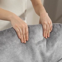 HOMCOM Swivel Recliner Chair with Footrest, Manual Recliner Armchair with Wooden Base, Plush Velvet Upholstered Reclining Chair for Living Room, Bedroom, Office, Grey(m-9)