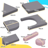 Modułowa sofa dziecięca, 12 elementów, pianka, kolorowa(m-3)