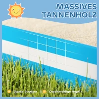 Drewniany piaskownica 133 x 108 cm z ławką, Niebieska(m-6)