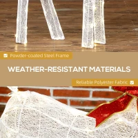 Outsunny Renifer LED z 137 diodami, dekoracja świąteczna w ciepłym białym świetle, oświetlenie na Boże Narodzenie z timerem, rama stalowa, do wnętrz i na zewnątrz, Srebrny(m-6)