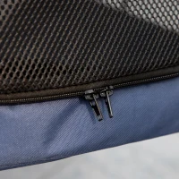 PawHut Wózek dla psa z poduszką, 3 boczne kieszenie, składany, wózek dla psa, 102 cm x 62 cm x 105 cm, Niebieski(m-9)