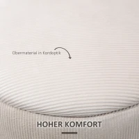 HOMCOM Zestaw 2 Pufów z Miejscem do Przechowywania, Obicie w Prążki, Szary, 40 x 40 x 41 cm(m-6)