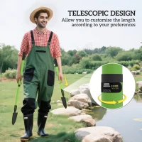 Outsunny Zestaw 4 Narzędzi Ogrodniczych z Łopatą, Motyką, Grabiami i Grabiami do Liści, Idealny Prezent dla Mężczyzn i Kobiet(m-5)