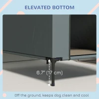 Domek dla psa PawHut z oknami z siatki, podwyższone łóżko dla psa z zdejmowanym przykryciem, torba do przenoszenia, dla psów małych i średnich, Oxford, Szary, 81 x 51 x 78 cm(m-7)