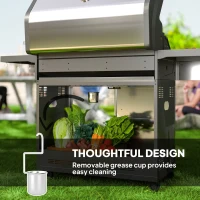 Grill gazowy 8500BTU, 6 palników ze stali, termometr, srebrny(m-7)