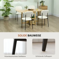 Krzesła do jadalni 4 szt., z oparciem, aksamitne, białe(m-6)