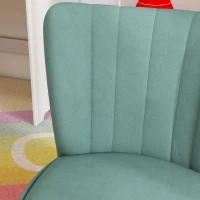 AIYAPLAY Fotelik Dla Dzieci, Sofa Dziecięca z Wyglądem Aksamitu, Nogi z Drewna, Fotel Dla Dzieci 3-7 Lat, Pokój Dziecięcy, Salon Zabaw, Jasnoniebieski(m-4)